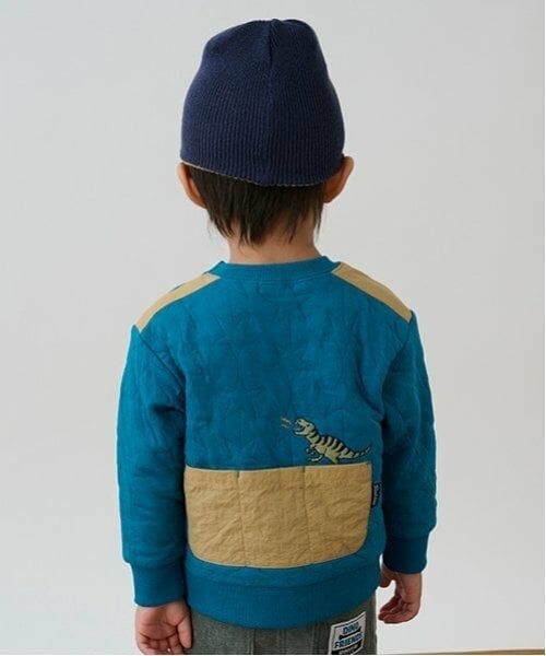 kladskap / クレードスコープ スウェット | 恐竜刺繍キルトトレーナー | 詳細1