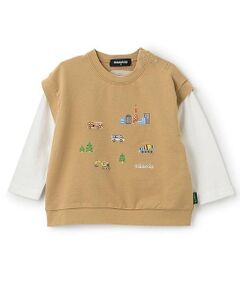 kladskap / クレードスコープ スウェット | 働く車ベストレイヤード風プルオーバー