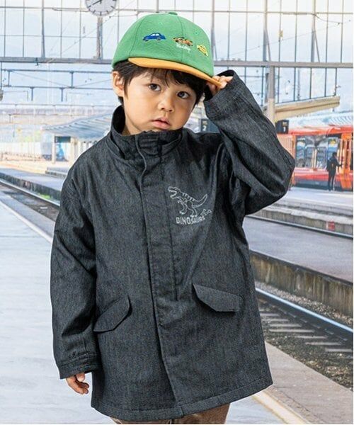 kladskap / クレードスコープ その他アウター | 恐竜ライナーつきモッズコート（黒）