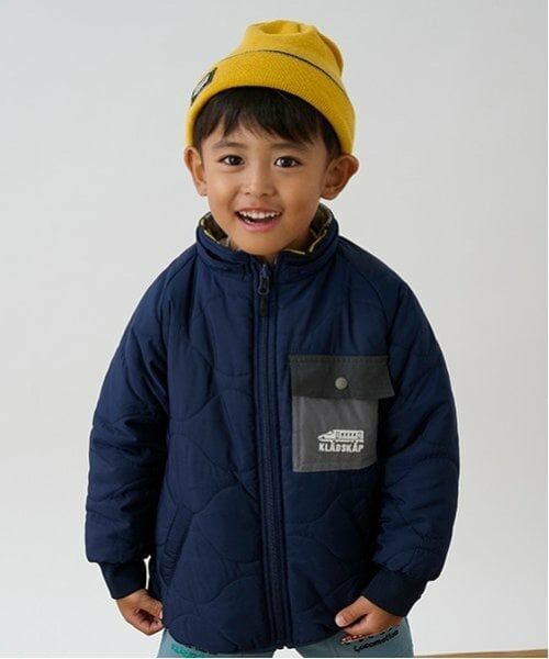 kladskap / クレードスコープ ブルゾン | 電車リバーシブル中わたブルゾン（紺）