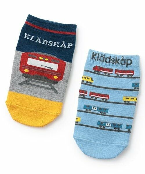 kladskap / クレードスコープ ソックス | 電車ショートソックス2足セット（ブルー）