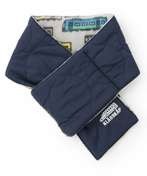 kladskap / クレードスコープ マフラー・ショール・スヌード・ストール | 電車リバーシブルマフラー（紺）