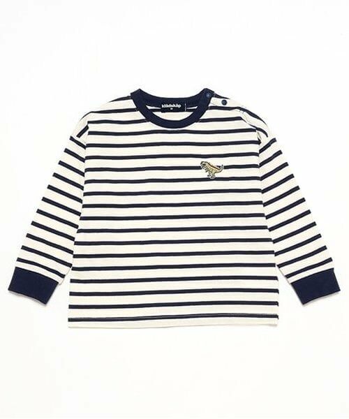 kladskap / クレードスコープ Tシャツ | 男児ボーダー長袖Tシャツ(オフ ホワイト)