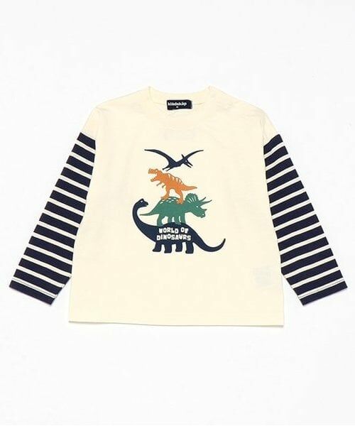 kladskap / クレードスコープ Tシャツ | 恐竜長袖Tシャツ（オフ ホワイト）