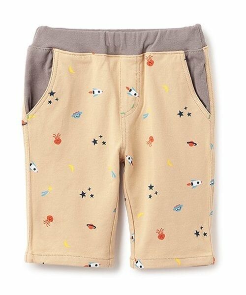 kladskap / クレードスコープ ショート・ハーフ・半端丈パンツ | 宇宙柄6分丈パンツ（ベージュ）