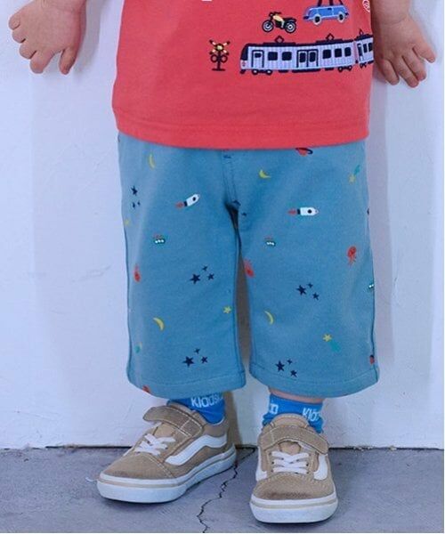 kladskap / クレードスコープ ショート・ハーフ・半端丈パンツ | 宇宙柄6分丈パンツ（サックス）