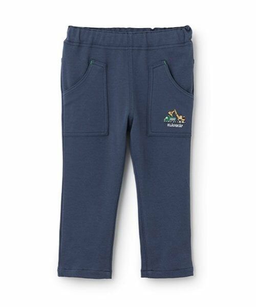 kladskap / クレードスコープ その他パンツ | 働く車/重機刺しゅうロング丈レギパン（紺）