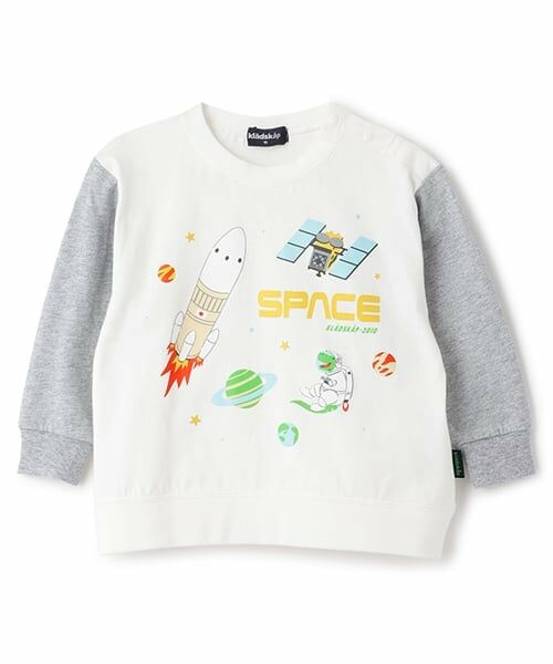 kladskap / クレードスコープ Tシャツ | 袖切替長袖Tシャツ【JAXA LABEL】（オフ ホワイト）