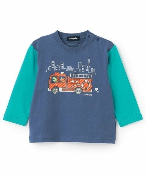 kladskap / クレードスコープ Tシャツ | 働く車袖配色長袖Tシャツ | 詳細10