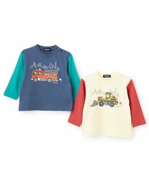 kladskap / クレードスコープ Tシャツ | 働く車袖配色長袖Tシャツ | 詳細8