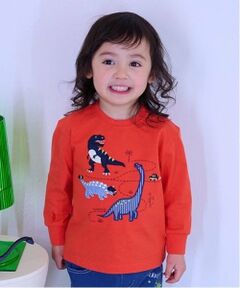 kladskap / クレードスコープ Tシャツ | 恐竜アップリケ長袖Tシャツ