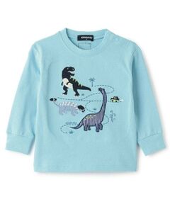 kladskap / クレードスコープ Tシャツ | 恐竜アップリケ長袖Tシャツ