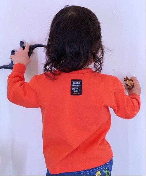 kladskap / クレードスコープ Tシャツ | 恐竜アップリケ長袖Tシャツ | 詳細13