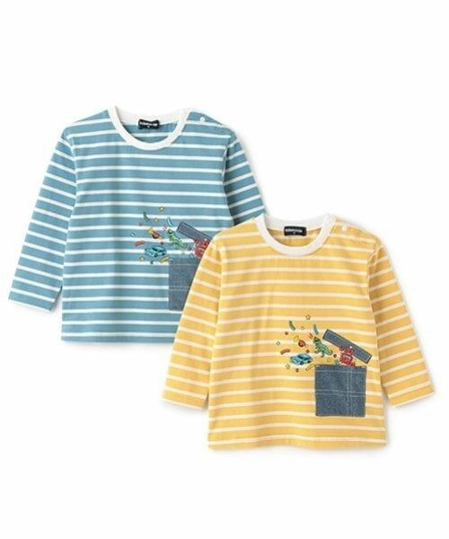 kladskap / クレードスコープ Tシャツ | ポケットからロボットボーダー長袖Tシャツ | 詳細10