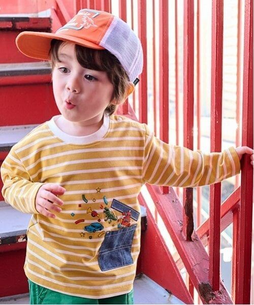 kladskap / クレードスコープ Tシャツ | ポケットからロボットボーダー長袖Tシャツ | 詳細13