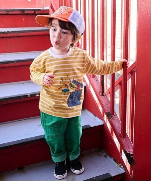 kladskap / クレードスコープ Tシャツ | ポケットからロボットボーダー長袖Tシャツ | 詳細15