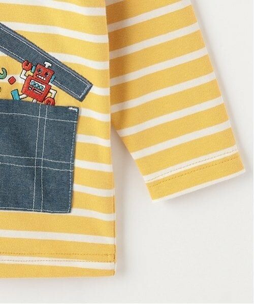 kladskap / クレードスコープ Tシャツ | ポケットからロボットボーダー長袖Tシャツ | 詳細6