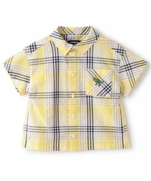 kladskap / クレードスコープ シャツ・ブラウス | 恐竜オーバーサイズチェック半袖シャツ | 詳細1