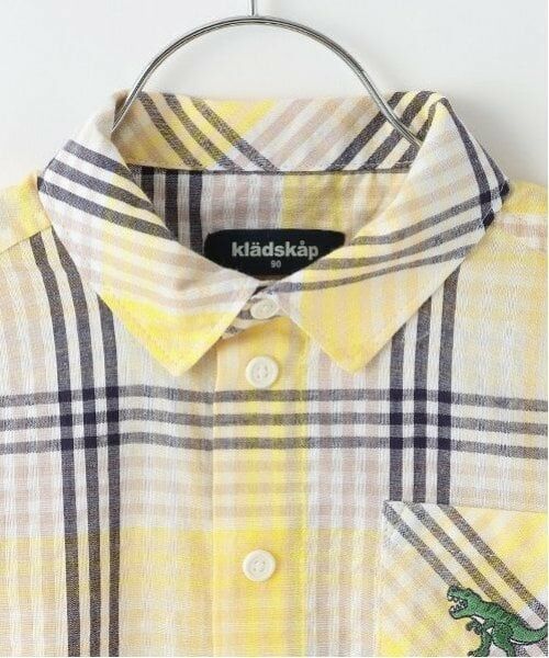 kladskap / クレードスコープ シャツ・ブラウス | 恐竜オーバーサイズチェック半袖シャツ | 詳細3