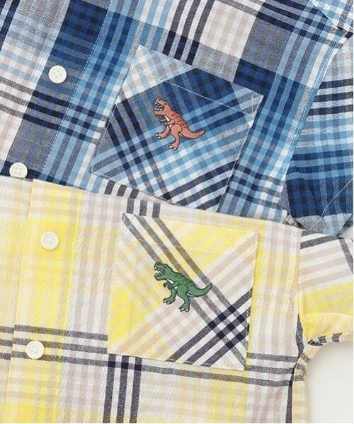 kladskap / クレードスコープ シャツ・ブラウス | 恐竜オーバーサイズチェック半袖シャツ | 詳細4