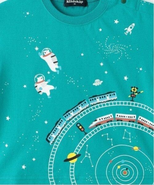 kladskap / クレードスコープ Tシャツ | 宇宙と電車半袖Tシャツ | 詳細3