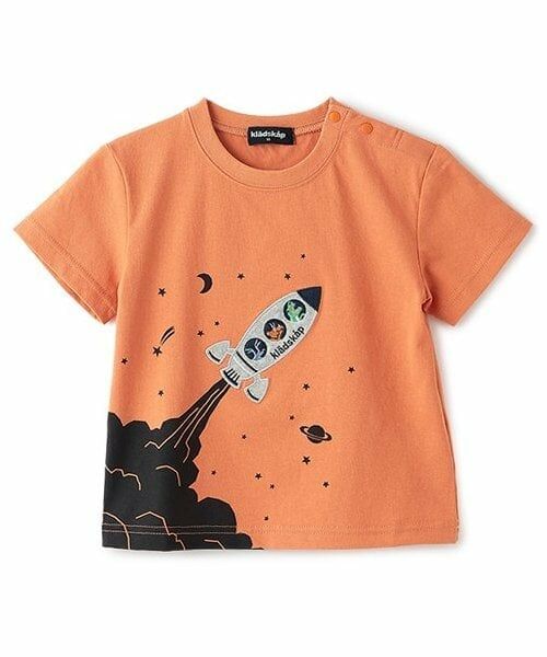kladskap / クレードスコープ Tシャツ | 宇宙と恐竜半袖Tシャツ（オレンジ）