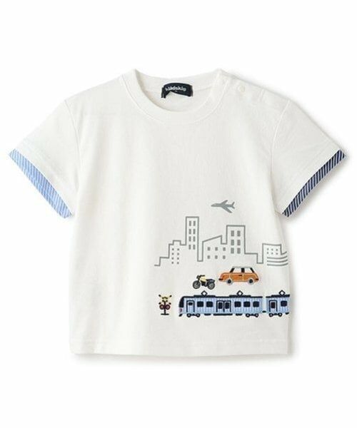 kladskap / クレードスコープ Tシャツ | 乗り物と街半袖Tシャツ（オフ ホワイト）