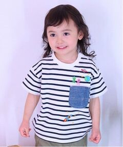 kladskap / クレードスコープ Tシャツ | ポケットから宇宙人ボーダー半袖Tシャツ