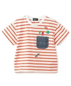 kladskap / クレードスコープ Tシャツ | ポケットから宇宙人ボーダー半袖Tシャツ