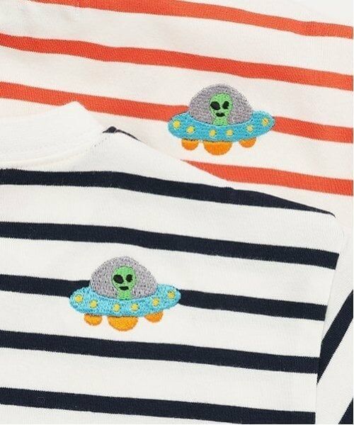 kladskap / クレードスコープ Tシャツ | ポケットから宇宙人ボーダー半袖Tシャツ | 詳細10