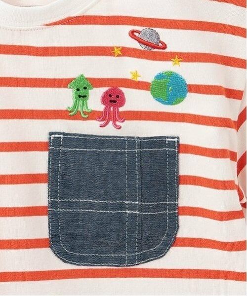kladskap / クレードスコープ Tシャツ | ポケットから宇宙人ボーダー半袖Tシャツ | 詳細3