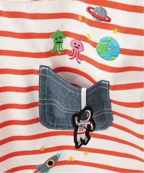 kladskap / クレードスコープ Tシャツ | ポケットから宇宙人ボーダー半袖Tシャツ | 詳細5