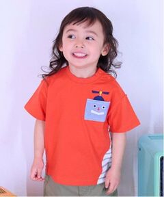 kladskap / クレードスコープ Tシャツ | ロボットポケットボーダー切替半袖Tシャツ