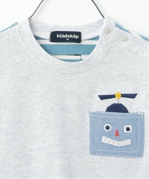 kladskap / クレードスコープ Tシャツ | ロボットポケットボーダー切替半袖Tシャツ | 詳細2