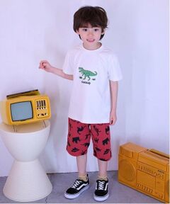 kladskap / クレードスコープ Tシャツ | 恐竜アップリケ半袖Tシャツセットアップ