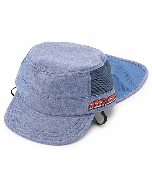 kladskap / クレードスコープ キャップ | 電車刺しゅうメッシュワークキャップ（ブルー）