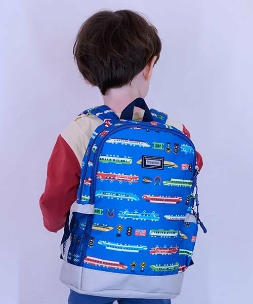 kladskap / クレードスコープ リュック・バックパック | 電車総柄リュック（ブルー）