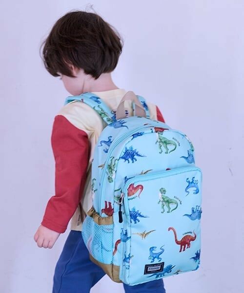 kladskap / クレードスコープ リュック・バックパック | 恐竜総柄リュック（エメラルド グリーン）