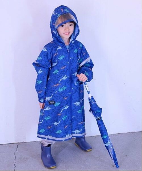 kladskap / クレードスコープ その他アウター | 総柄レインコート（ブルー）