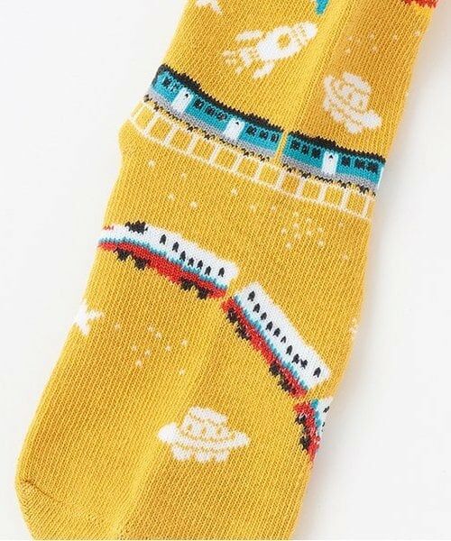 kladskap / クレードスコープ ソックス | 宇宙×電車柄クルーソックス | 詳細3