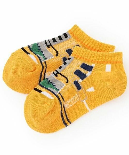 kladskap / クレードスコープ ソックス | 乗り物4種スニーカーインソックス(黄)