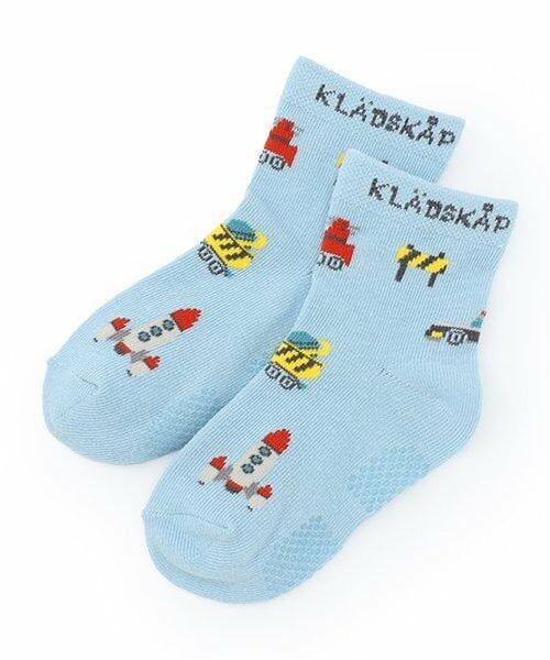 kladskap / クレードスコープ ソックス | 働く車柄ショートソックス（サックス）