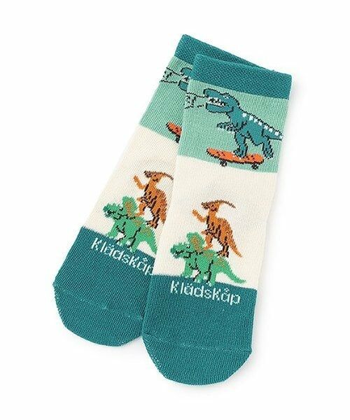 kladskap / クレードスコープ ソックス | スケボーザウルスクルーソックス（カーキ）