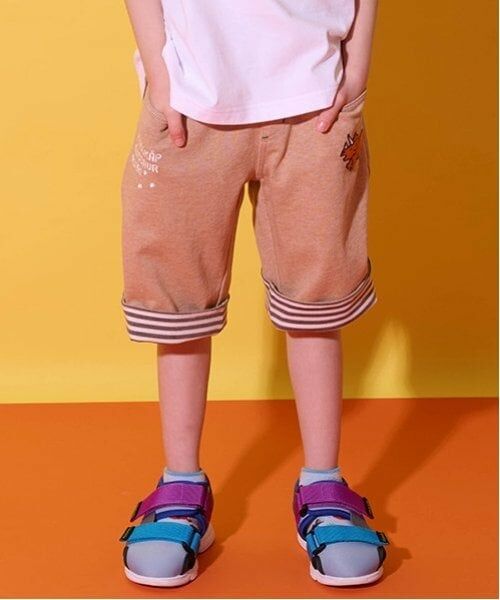 kladskap / クレードスコープ その他パンツ | 恐竜アップリケ6分丈パンツ(ベージュ)