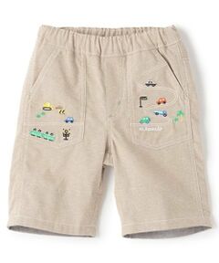 kladskap / クレードスコープ ショート・ハーフ・半端丈パンツ | 【人気商品のため再入荷】乗り物刺しゅう5分丈パンツ