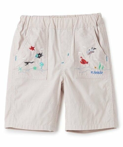 kladskap / クレードスコープ その他パンツ | 海のいきもの刺しゅう5分丈パンツ（ベージュ）