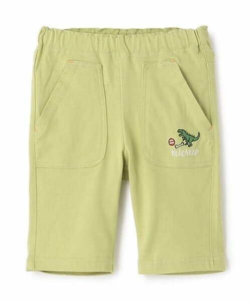 kladskap / クレードスコープ ショート・ハーフ・半端丈パンツ | 恐竜ワンポイント6分丈カットソーパンツ（イエロー グリーン）