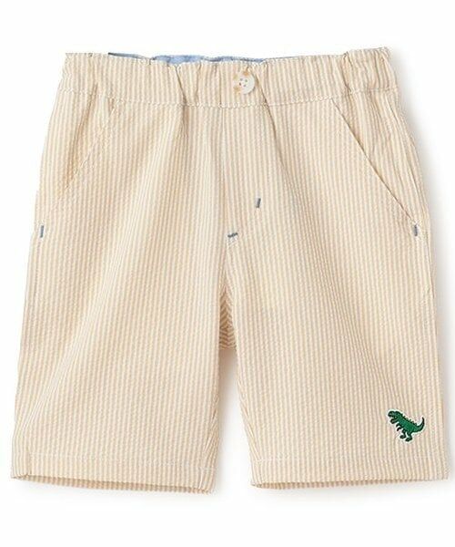 kladskap / クレードスコープ ショート・ハーフ・半端丈パンツ | 恐竜ワンポイント6分丈パンツ（ベージュ）