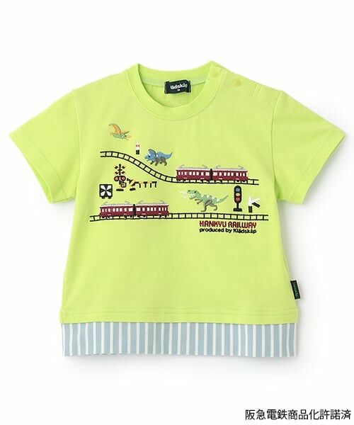 kladskap / クレードスコープ Tシャツ | 【阪急電鉄】裾切替半袖Tシャツ（イエロー グリーン）