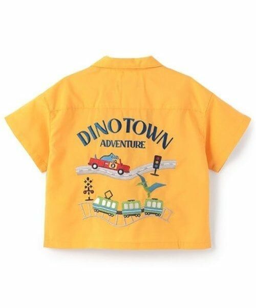 kladskap / クレードスコープ シャツ・ブラウス | 恐竜×乗り物刺しゅう半袖シャツ | 詳細1